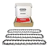 Oregon Pack de 3 Cadenas de Motosierra 3/8' LP para Espadas de 40cm -57 Eslabones, 1.3mm - Cadena de bajo retroceso compatible con Titan, Gardenline, Black & Decker y muchas más