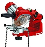 Einhell GC-CS 235 E – Afilador de cadenas de motosierra eléctrica con cable. Ralentí 3000 RPM, 230 W, 230 V | 50 Hz, limitador de profundidad, tensor de cadena, iluminación